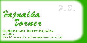 hajnalka dorner business card